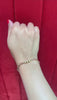 18 Karat Yellow Gold Paper Clip Ball Bracelet