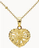 18 Karat Gold 3D Heart Shape Necklace - Sharon-I