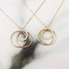 18 Karat Gold Diamond 3 Rings Necklaces