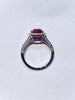 18 Karat Gold Red Ruby(Pigeon Blood) White Gold Diamond Ring