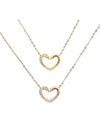 Heart Shape 18-Karat Gold with Diamond Necklace - Sharon-I