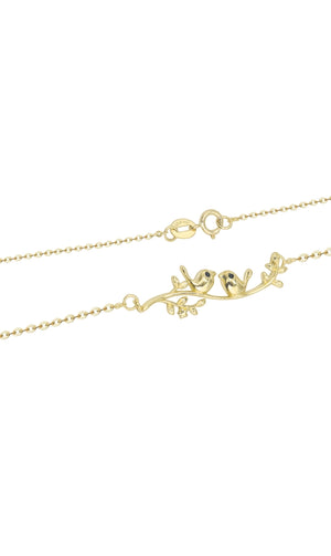 Birds on Branch 9-Karat Gold Necklace - Sharon-I
