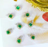 Unique Emerald 18 Karat Yellow Gold Diamond Necklace - Sharon-I