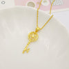 Dangle Drop Key 18 Karat Yellow Gold Necklace - Sharon-I