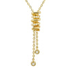 Drop Chain Long 18 Karat Necklace with Diamonds - Sharon-I