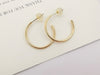 Half Hoop Gold 14 Karat Earrings - Sharon-I