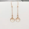 Dangle Drop 18 Karat Rose Gold Earrings - Sharon-I