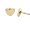 Diamond 14 Karat Gold Heart Earrings - Sharon-I