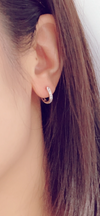 2 in 1 Hoops 18 Karat Gold Diamond Hoop Earrings - Sharon-I