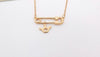 18 Karat Rose Gold Pin Shape Crown Necklace - Sharon-I