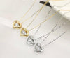Heart surrounded by Dancing Diamond 14 Karat Gold Necklace - Sharon-I