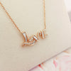 Expressive Love Rose Gold Diamond 18 Karat Necklace - Sharon-I