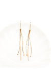 Light Bold Dangle Drop 18-Karat Rose Gold Chain Earrings - Sharon-I