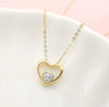 Diamond in Heart 18 Karat Gold Necklace - Sharon-I