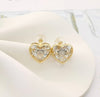 Heart Dancing Diamond 18 Karat Stud Earrings - Sharon-I
