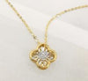 18 Karat Gold Clover Dancing Diamond Necklace