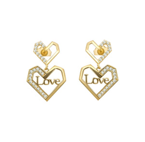 Rome Love 18 Karat Gold Diamond Earrings - Sharon-I