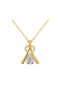Monreal Reverse V-shaped Heart 18 Karat Gold Necklace with Diamonds - Sharon-I