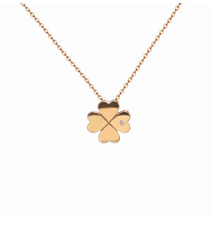 Clover Leaf 18 Karat Diamond Necklace - Sharon-I