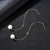 Best-Seller Drop 18-Karat Yellow/White Gold Freshwater Pearl Earrings - Sharon-I