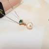 Best-seller Emerald Diamond Solid 18-Karat Rose Gold Necklace - Sharon-I