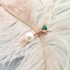 Best-seller Emerald Diamond Solid 18-Karat Rose Gold Necklace - Sharon-I